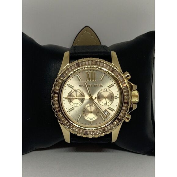 Michael Kors MK5874 Women's Leather Analog Dial Quartz Genuine Watch Watch BP612 - Picture 1 of 11